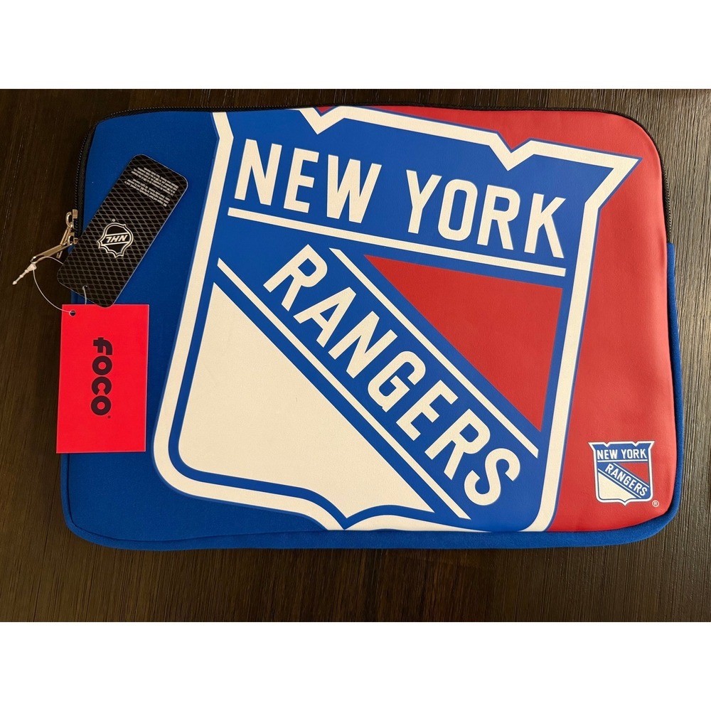 NHL New York Rangers Foco Brand Zippered 15 x 11 Laptop Sleeve- NWT